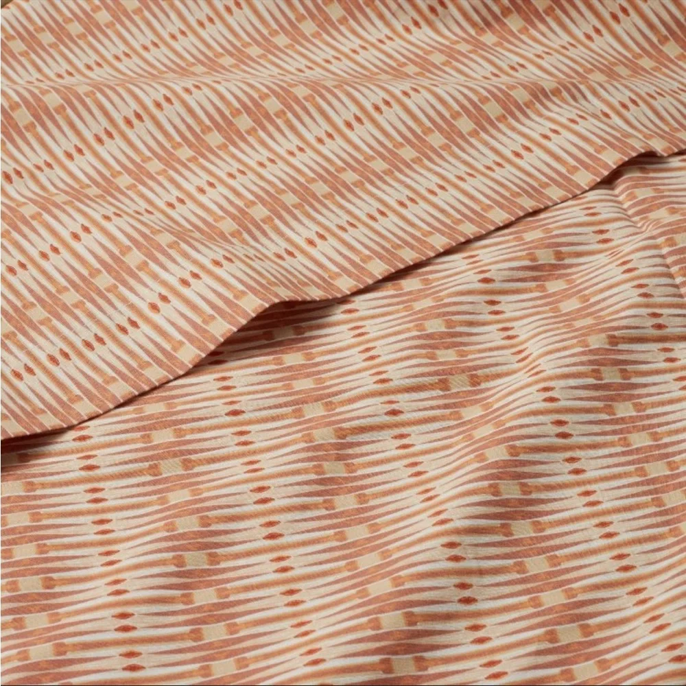 Opalhouse Kaylo Global Twin / TwinXL Printed Cotton Percale Sheet Set NWT